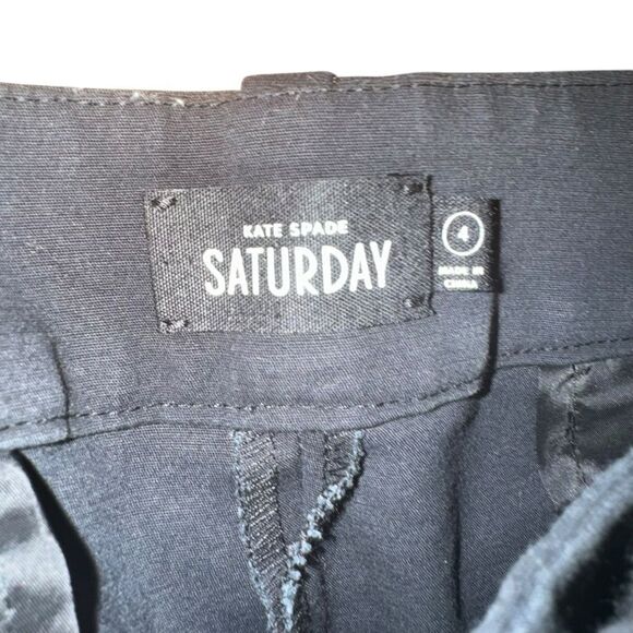 Kate Spade Saturday The Drifter Tuxedo Black Pants with White Stripes - Picture 7 of 9